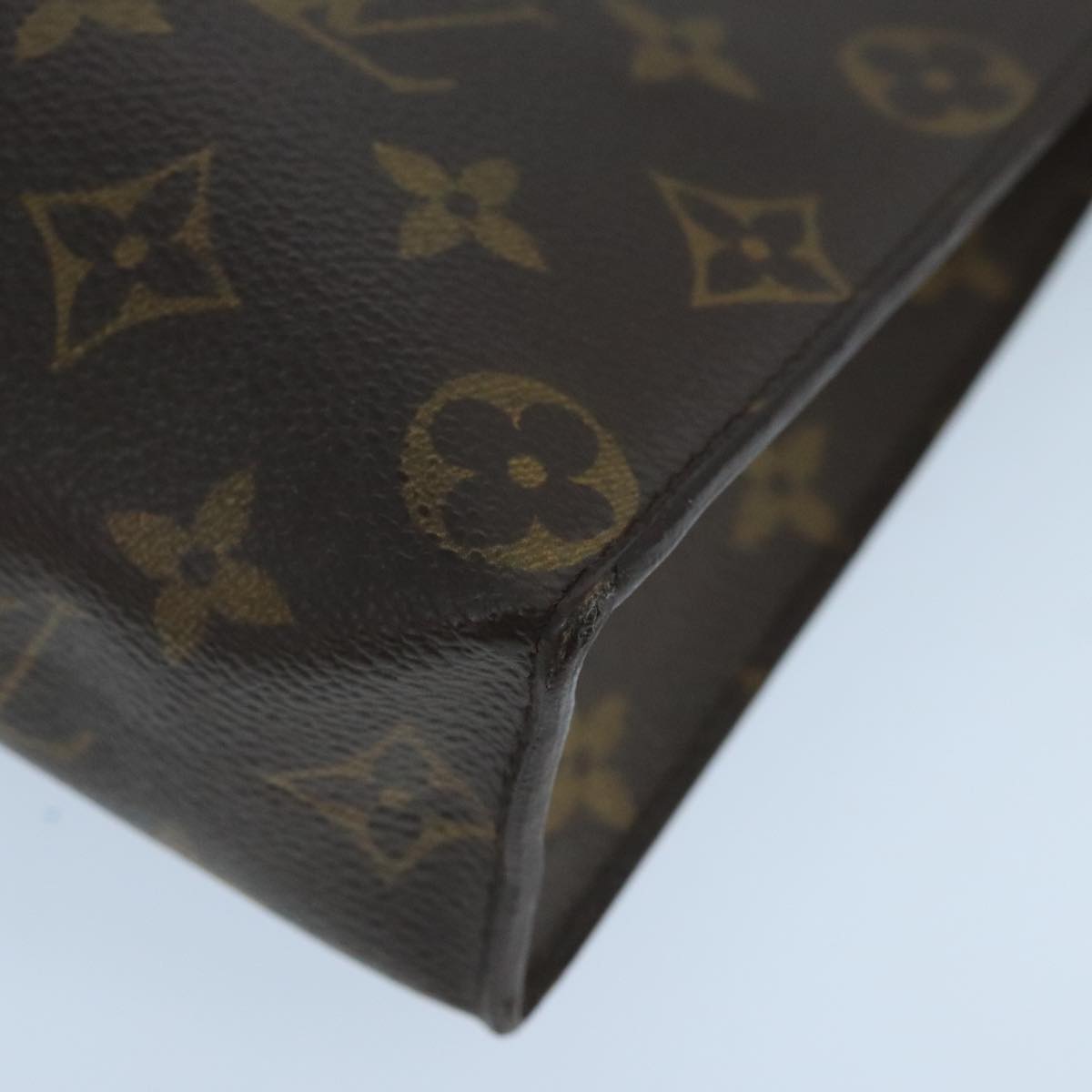 Louis Vuitton Poche Toilette Brown Canvas Clutch Bag (Pre-Owned)