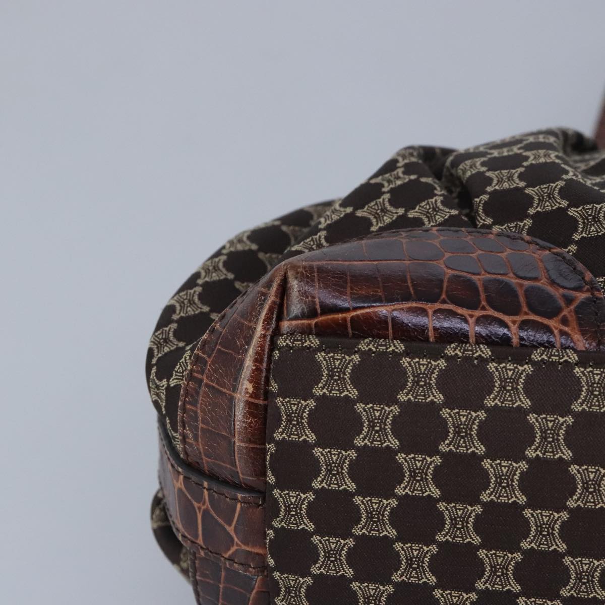Céline Macadam Brown Canvas Shoulder Bag (Pre-Owned)