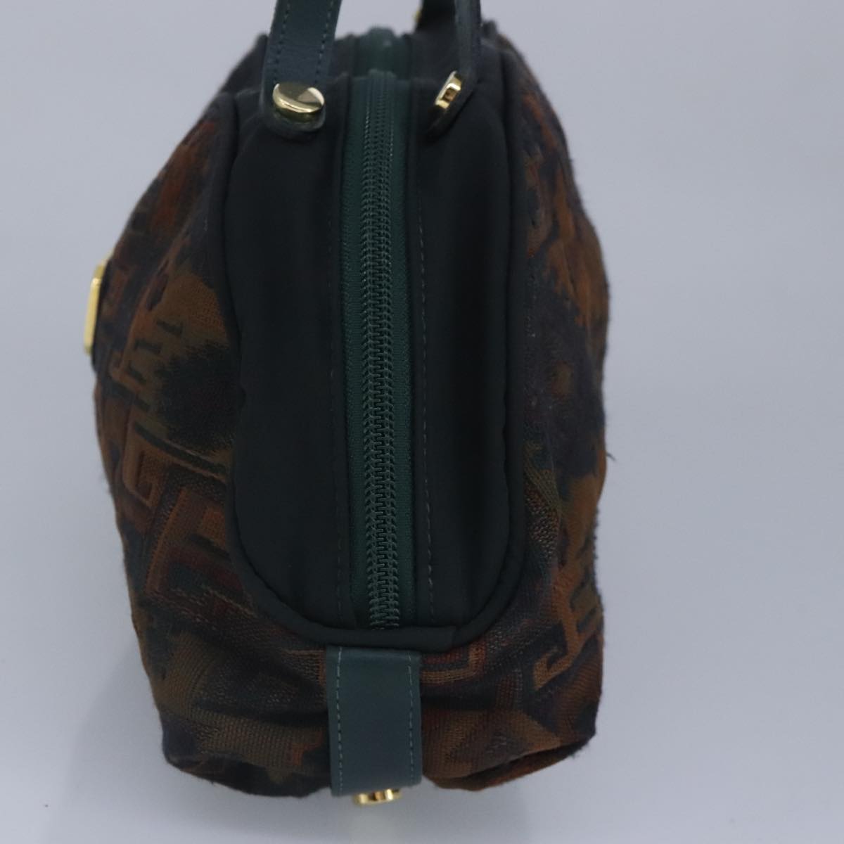 Bally Brown Canvas Handbag (Pre-Owned)