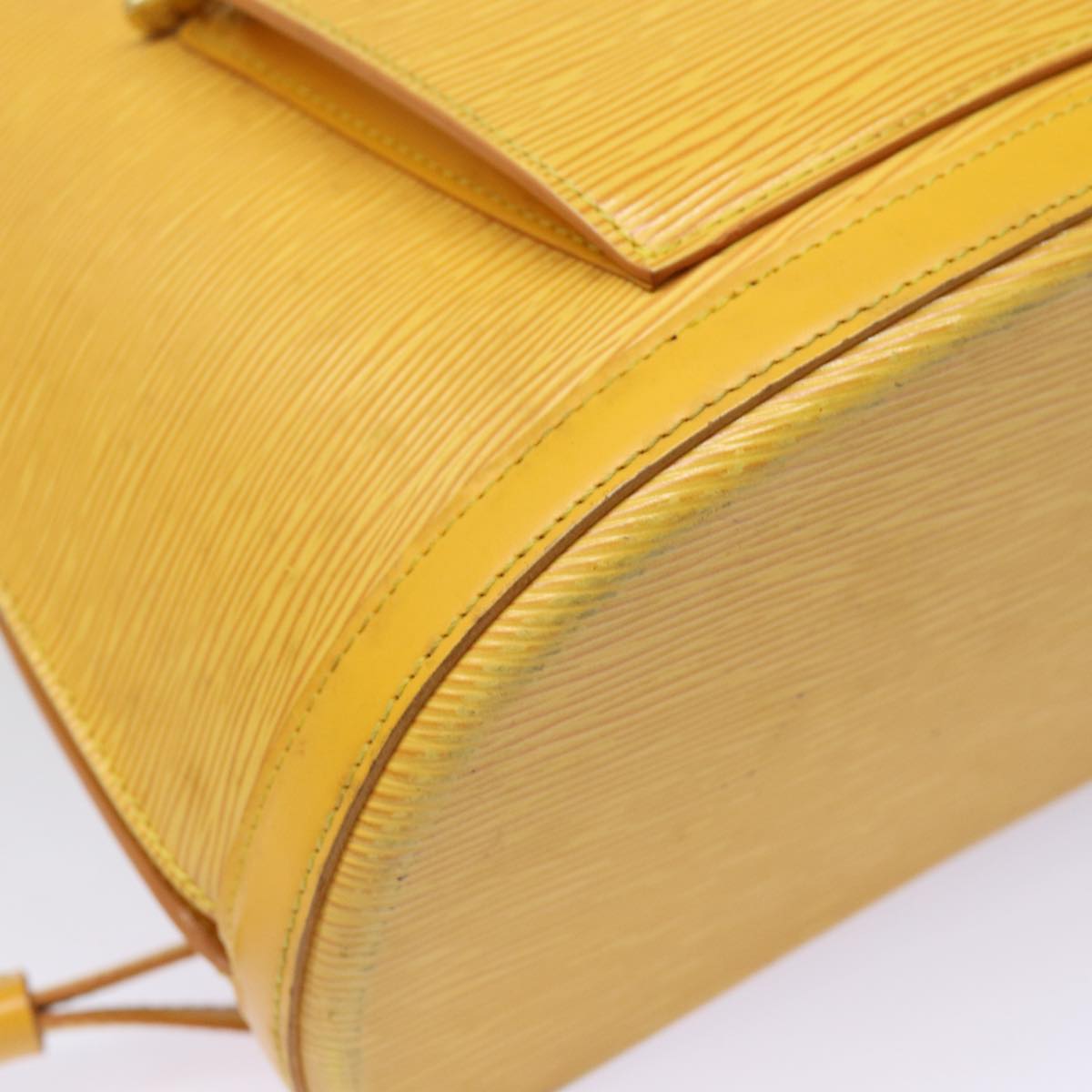Louis Vuitton Gobelins Yellow Leather Backpack Bag (Pre-Owned)