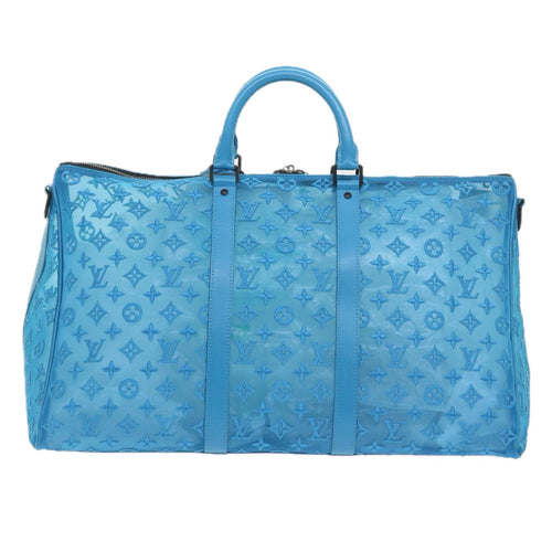 Louis Vuitton Keepall Blue Canvas Travel Bag (Pre-Owned)