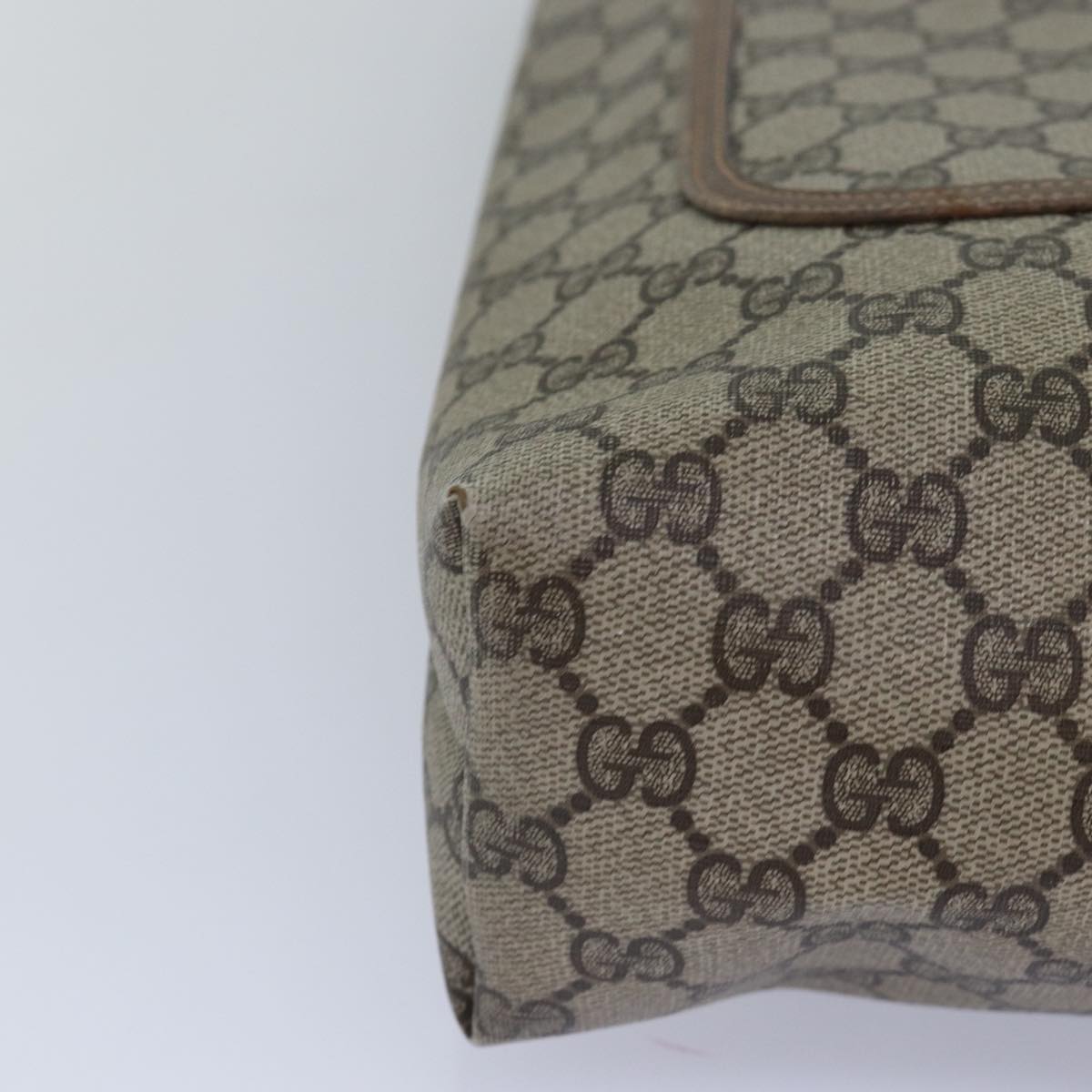 Gucci Sherry Beige Canvas Tote Bag (Pre-Owned)
