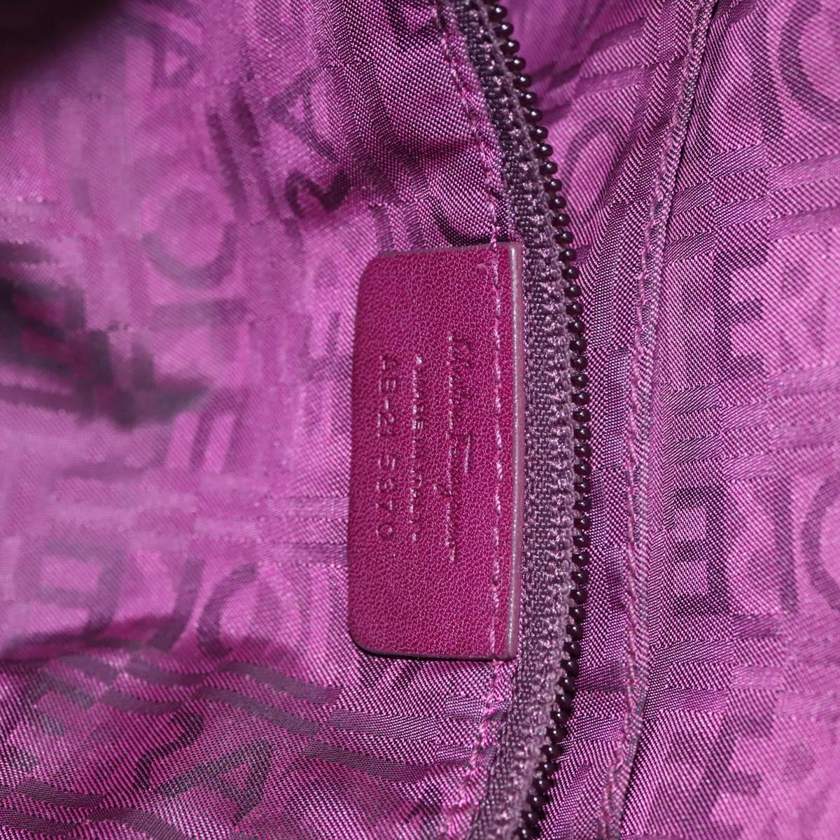 Salvatore Ferragamo Gancini Purple Patent Leather Handbag (Pre-Owned)