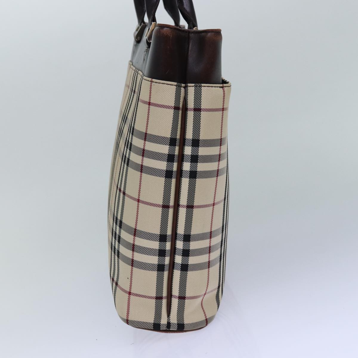 Burberry Nova Check Beige Synthetic Handbag (Pre-Owned)