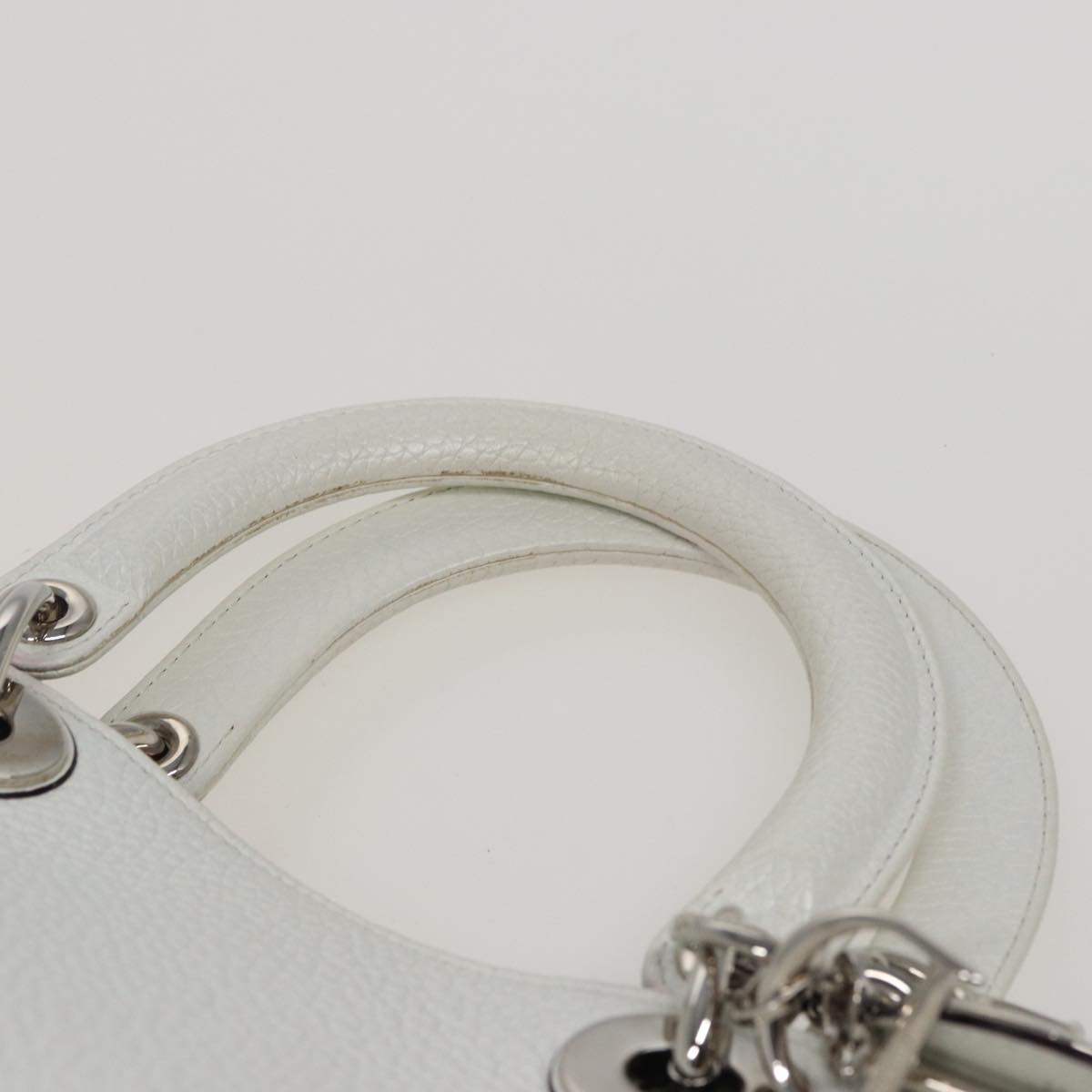 Dior Diorissimo White Leather Handbag (Pre-Owned)