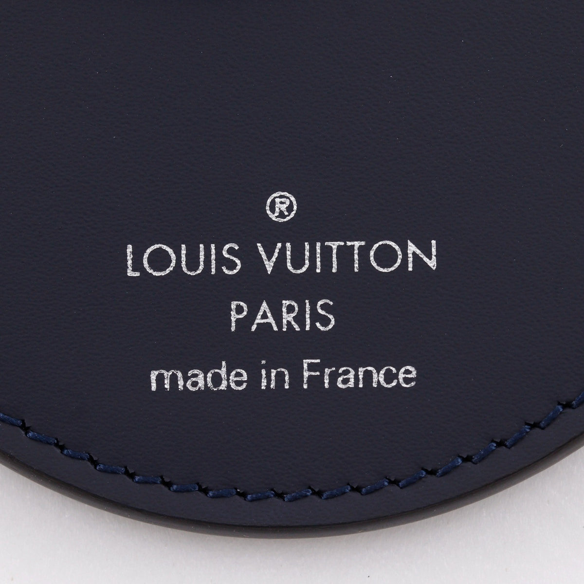 Louis Vuitton Round Illustre Keychain Limited Edition Upside Down Monogram Ink Black Leather Charms And Keychains Accessory (Pre-Owned)