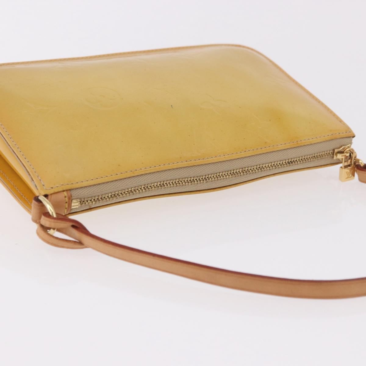 Louis Vuitton Lexington Pochette Patent Leather Beige Patent_Leather Clutche & Pouche Bag (Pre-Owned)