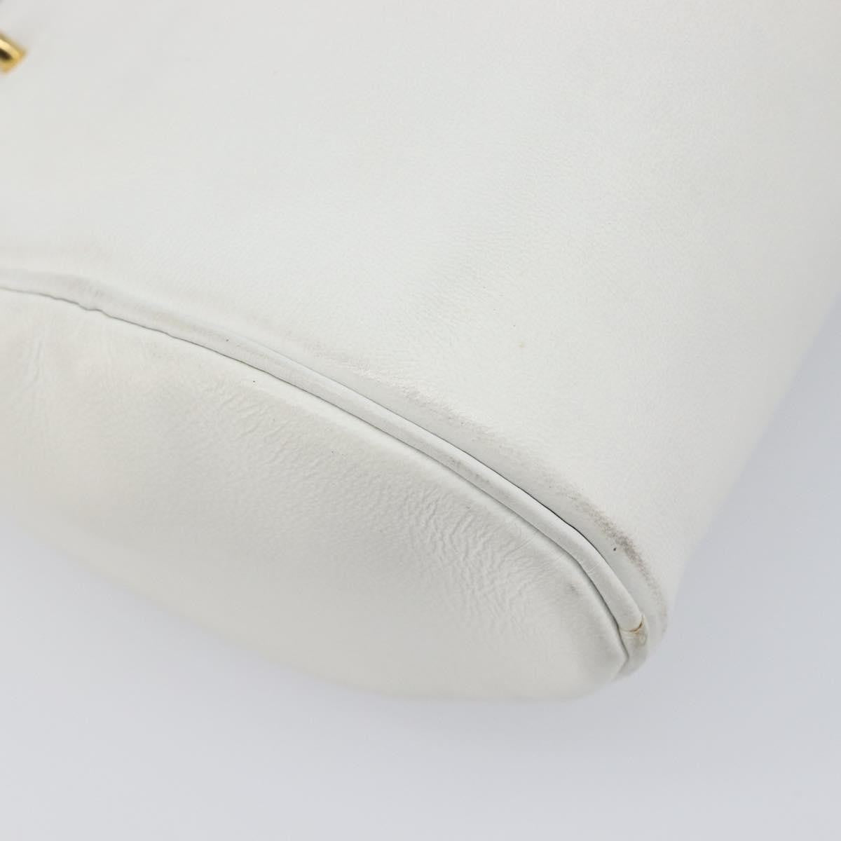 Christian Dior Shoulder Leather White Leather Shoulder Bag Bag (Pre-Owned)