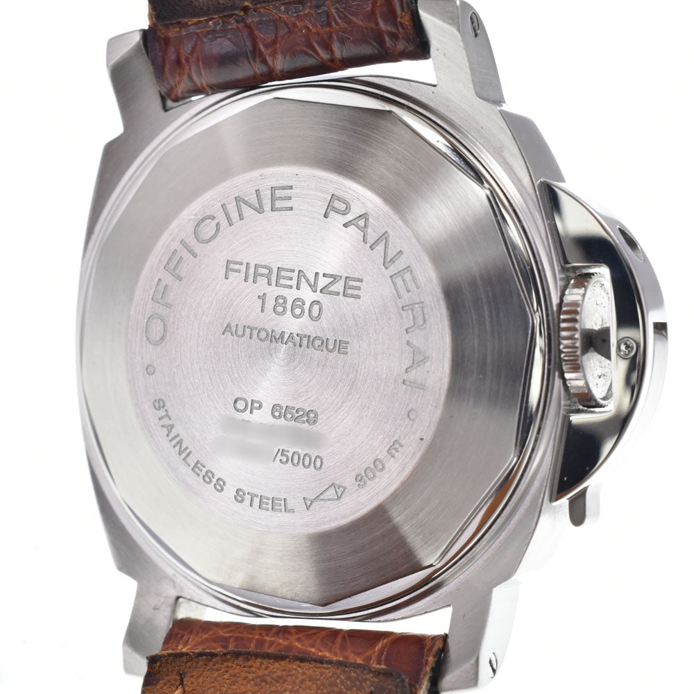 Panerai Luminor Marina Manual Stainless Steel And Leather Watch (Pre-Owned)
