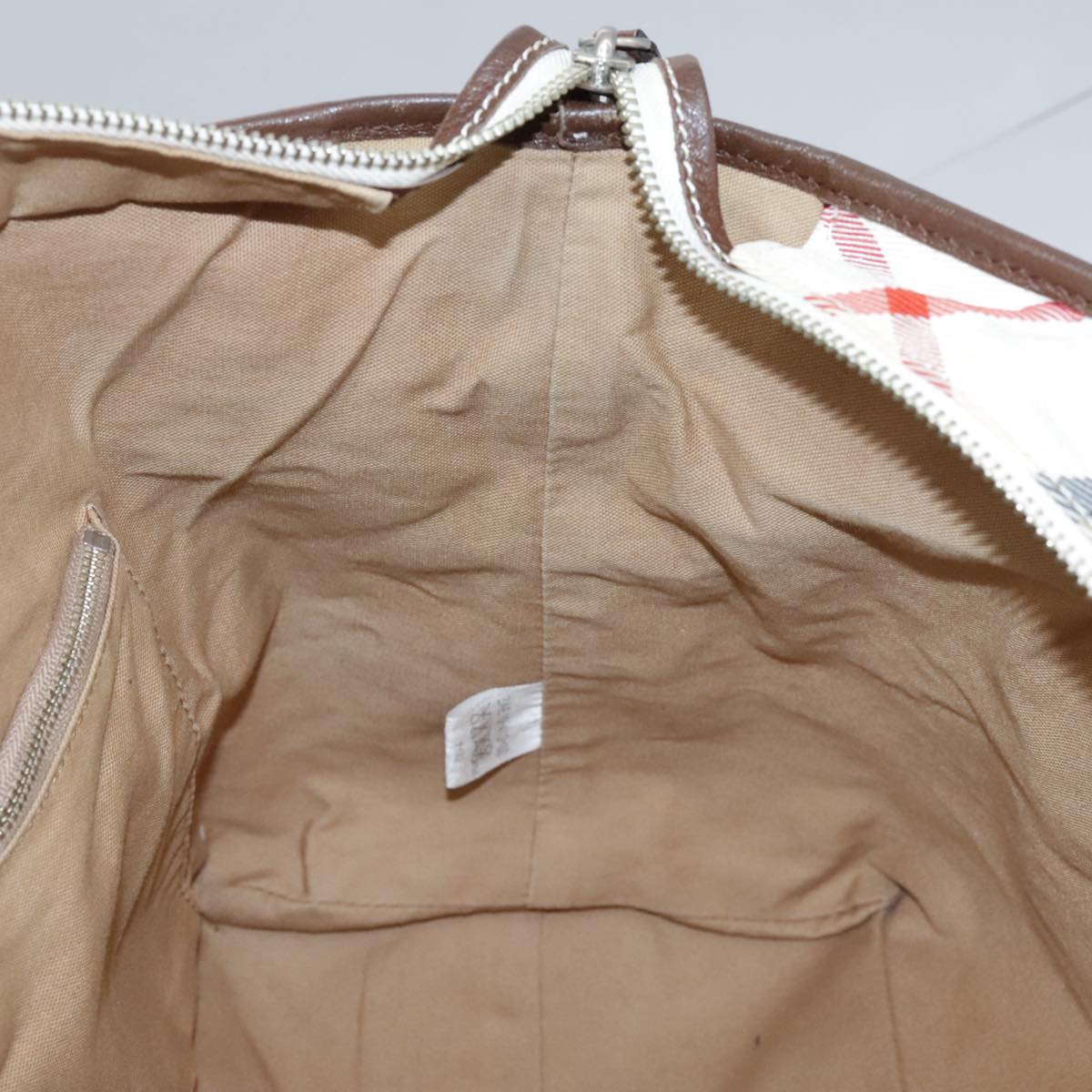 Burberry Nova Check Beige Synthetic Tote Bag (Pre-Owned)