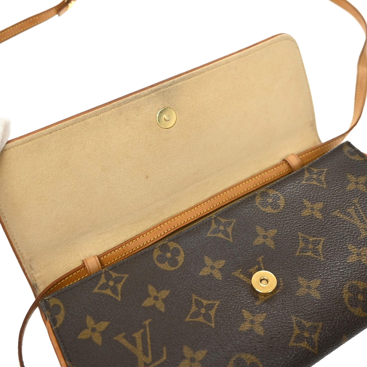 Louis Vuitton Twin Monogram Canvas Brown Canvas Clutche & Pouche Bag (Pre-Owned)