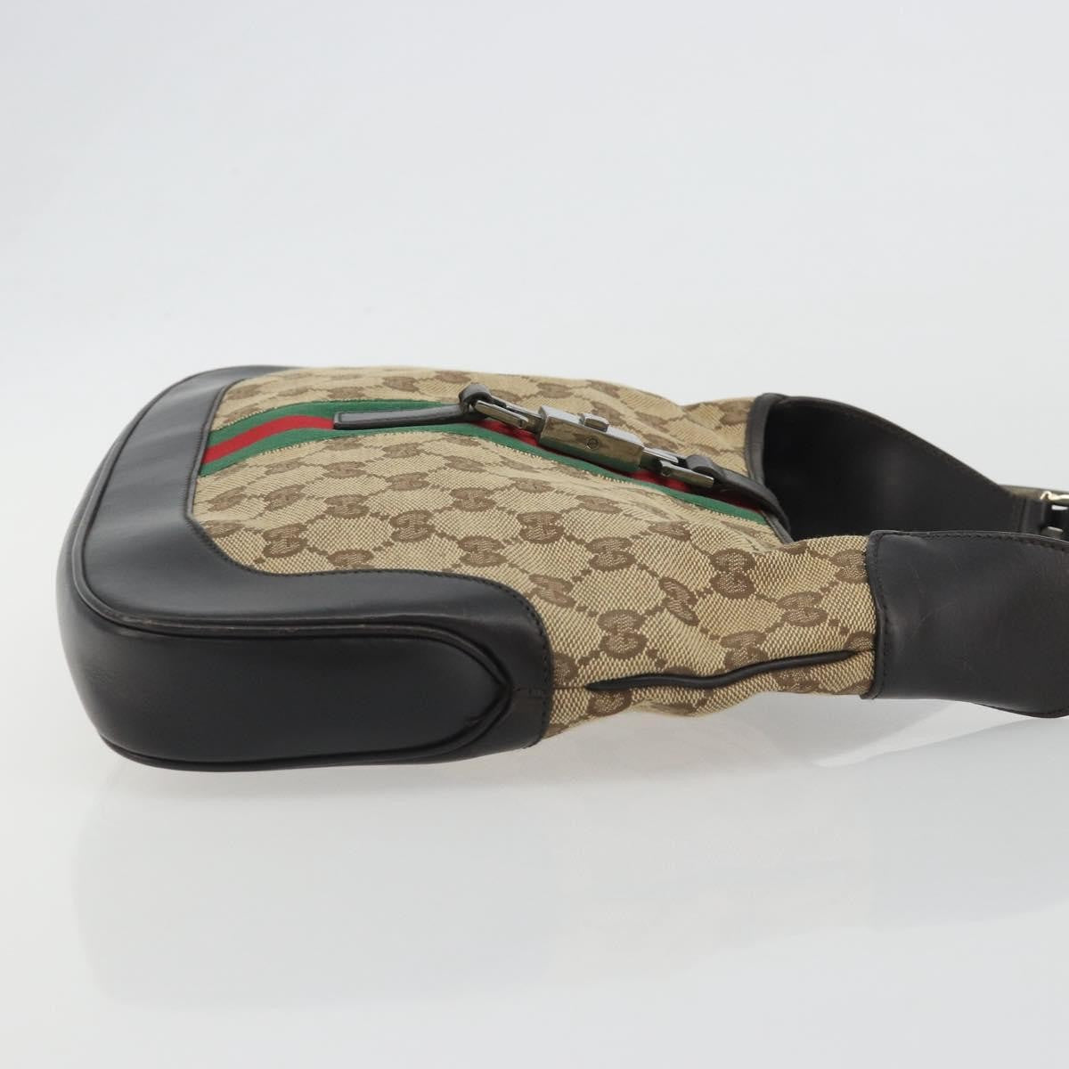 Gucci Web Jackie O Hobo Gg Canvas Beige Canvas Shoulder Bag Bag (Pre-Owned)