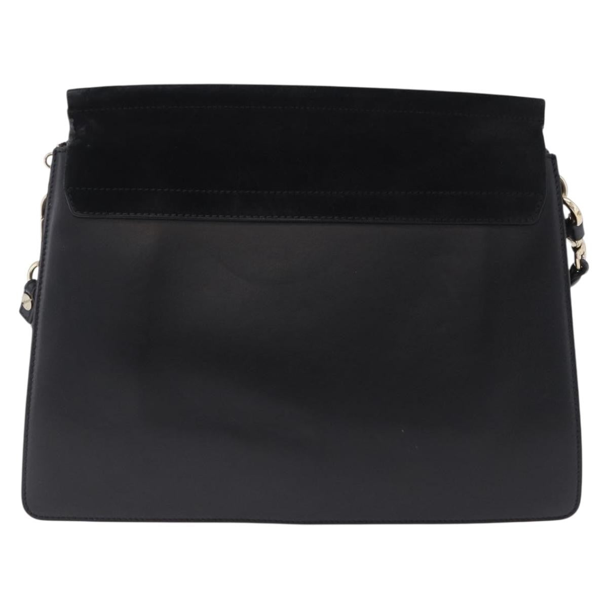 Chloe Faye Leather And Suede Black Suede Crossbody Bag Bag (Pre-Owned)