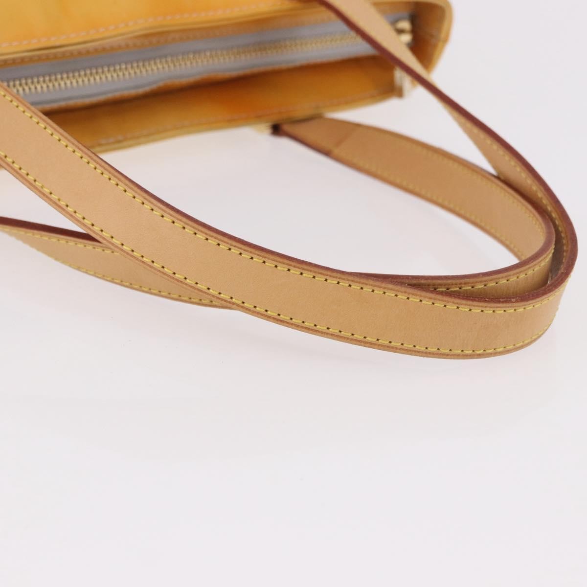 Louis Vuitton Houston Monogram Vernis Yellow Patent_Leather Handbag (Pre-Owned)
