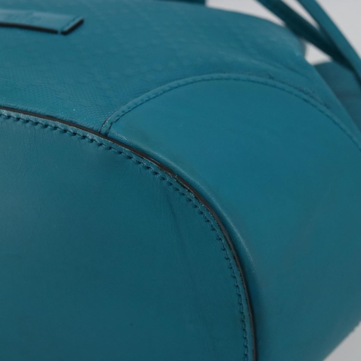 Gucci Bright Bucket Diamante Leather Blue Leather Shoulder Bag Bag (Pre-Owned)