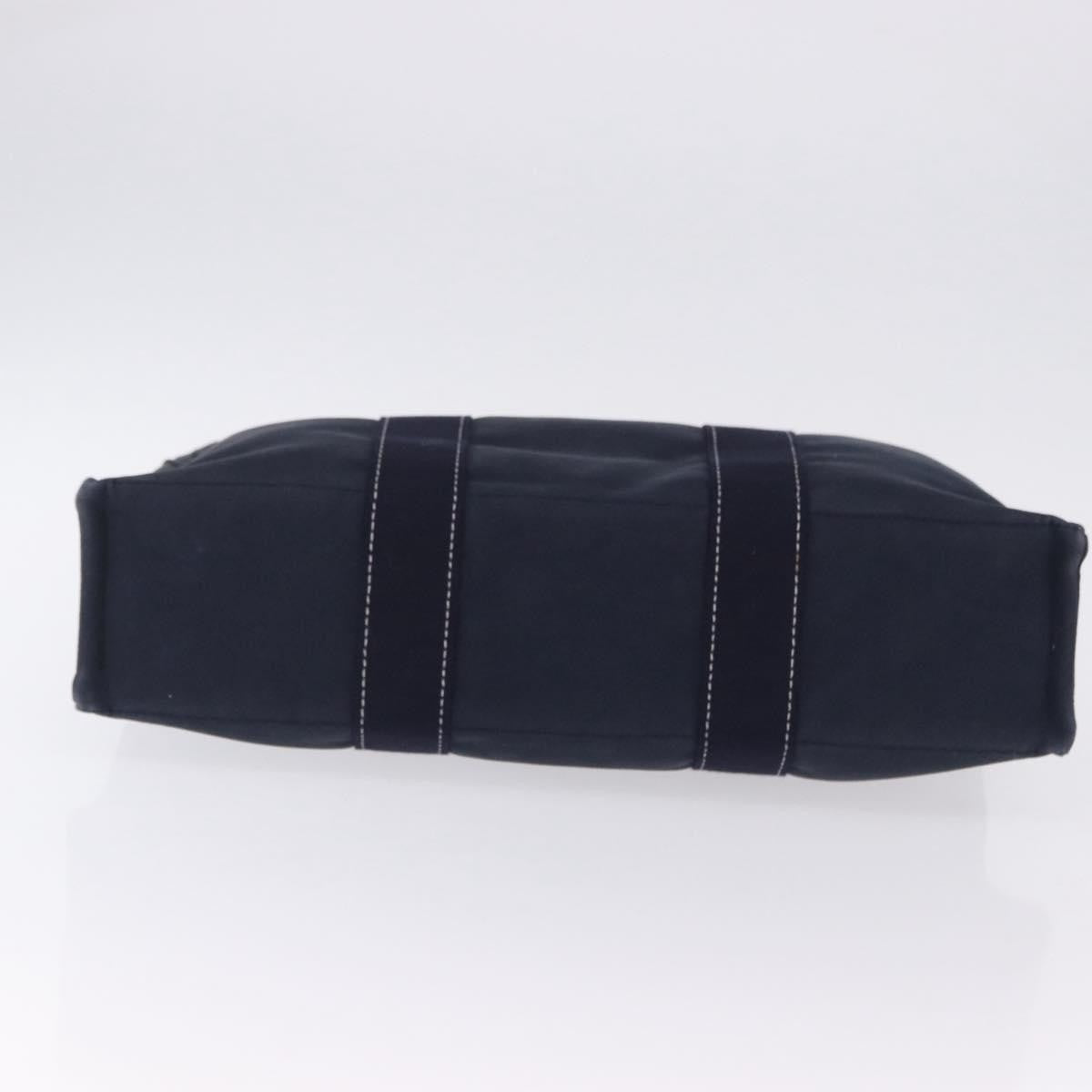 Hermes Fourre Tout Tote Canvas Navy Canvas Tote Bag Bag (Pre-Owned)