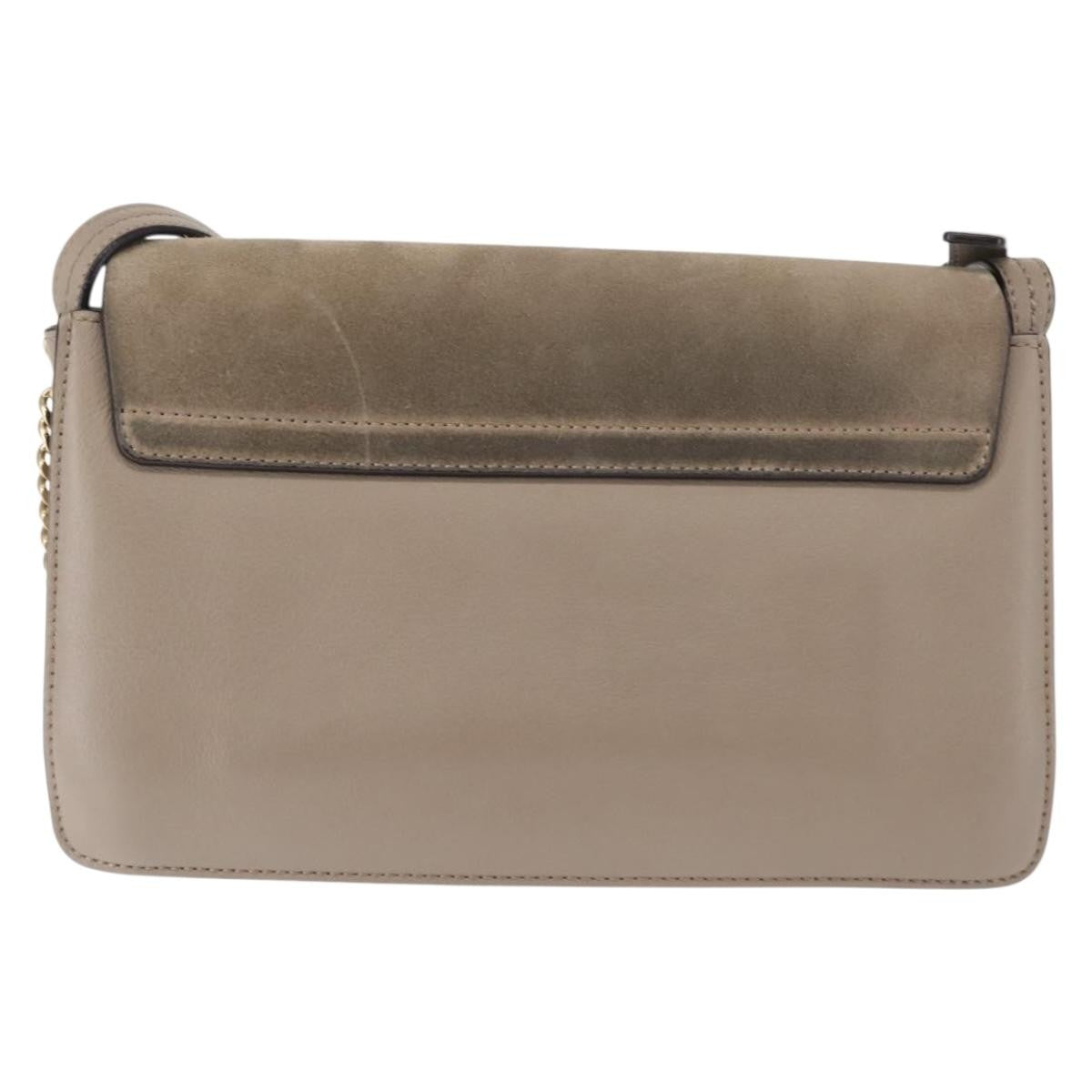 Chloe Faye Leather And Suede Beige Suede Bag (Pre-Owned)