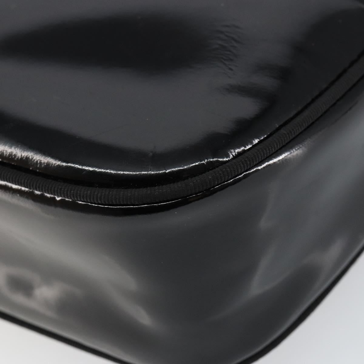 Salvatore Ferragamo Vala Patent Leather Black Patent_Leather Shoulder Bag Bag (Pre-Owned)
