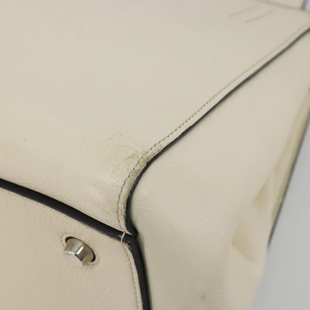 Celine Edge Leather White Leather Handbag (Pre-Owned)
