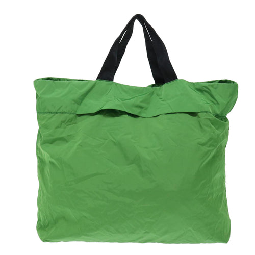 Prada Shopping Green Synthetic Tote Bag (Pre-Owned)