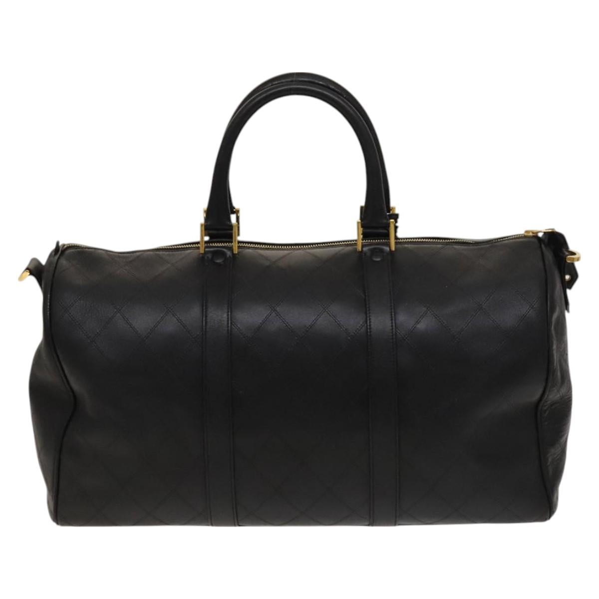 Chanel Black Leather Travel Bag (Pre-Owned)