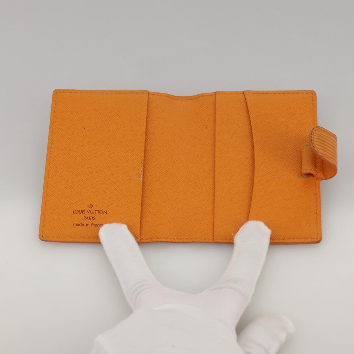 Louis Vuitton Agenda Cover Orange Leather Wallet  (Pre-Owned)