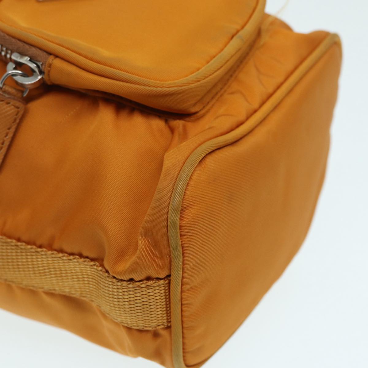 Prada Tessuto Orange Synthetic Clutch Bag (Pre-Owned)