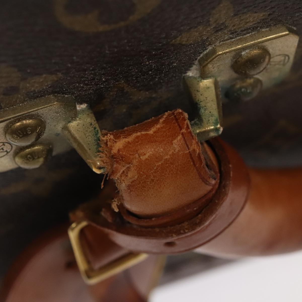 Louis Vuitton Alzer Brown Canvas Travel Bag (Pre-Owned)