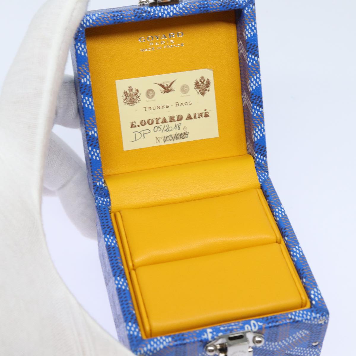 Goyard Herringbone Blue Canvas Jewelleryset Jewelry (Pre-Owned)