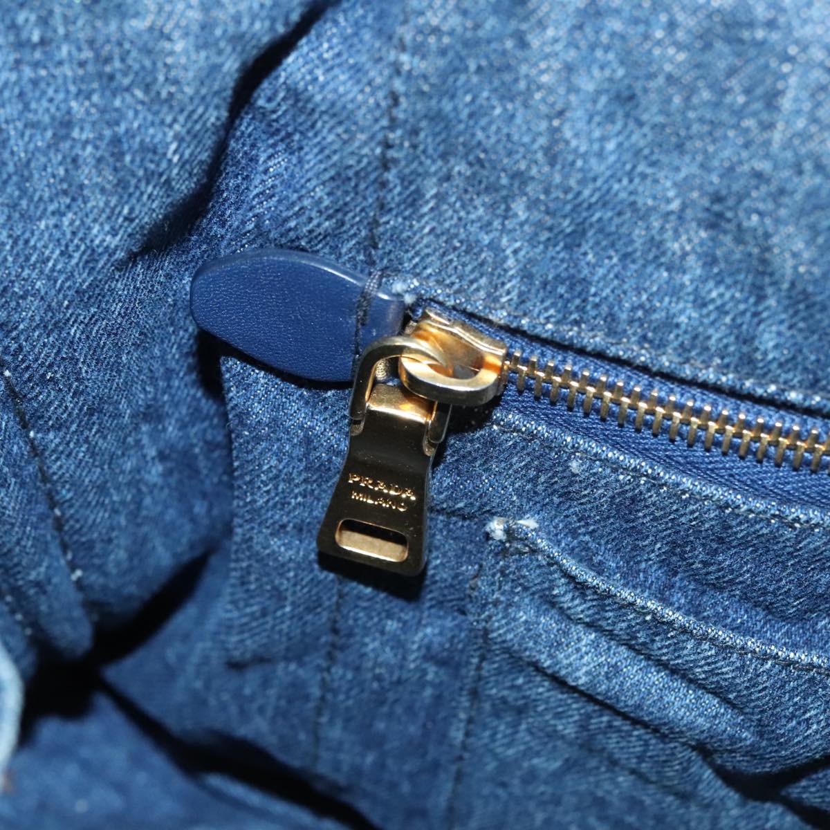 Prada Canapa Blue Denim - Jeans Tote Bag (Pre-Owned)