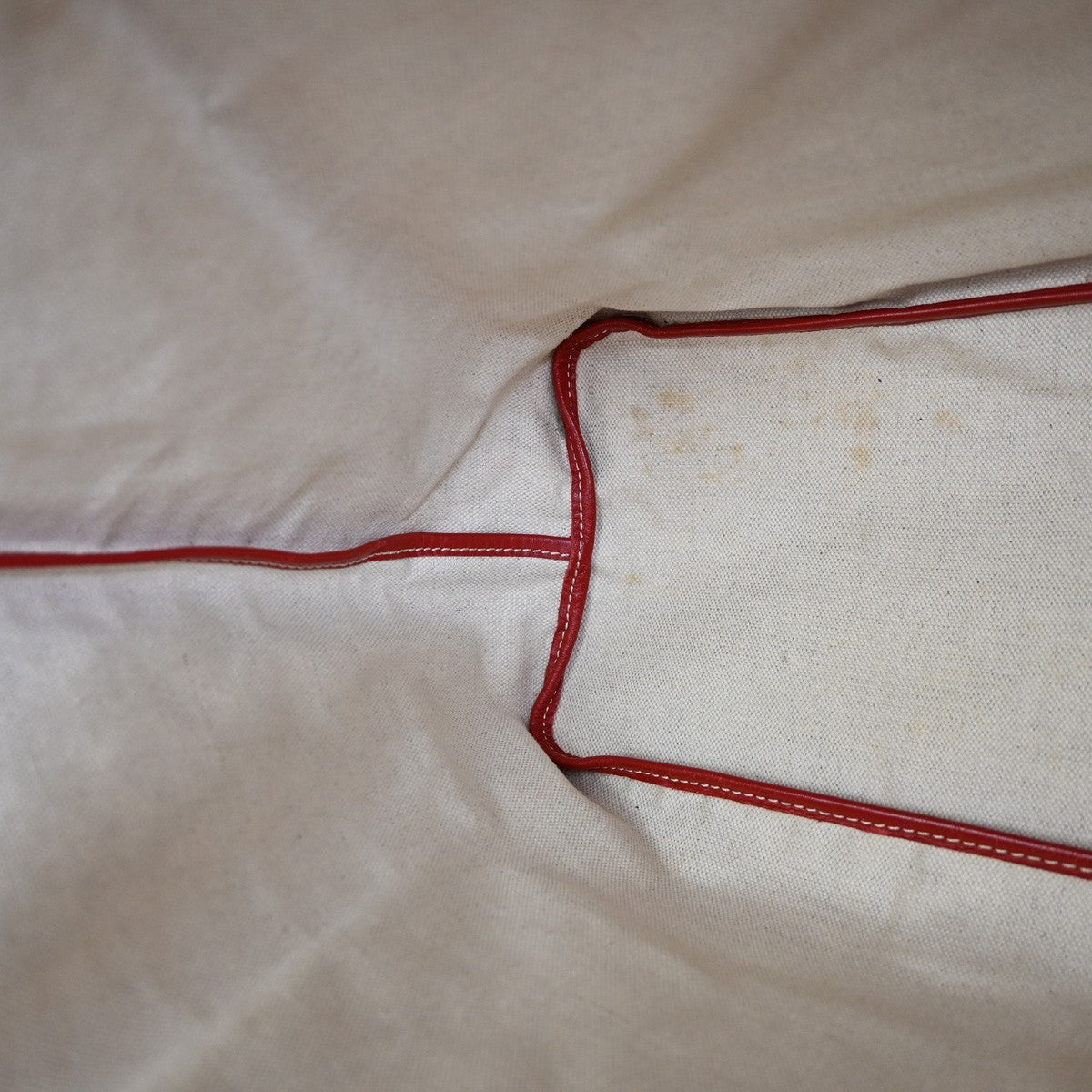 Goyard Saint Louis Reversible Coated Canvas And Printed Canvas Red Canvas Tote Bag Bag (Pre-Owned)