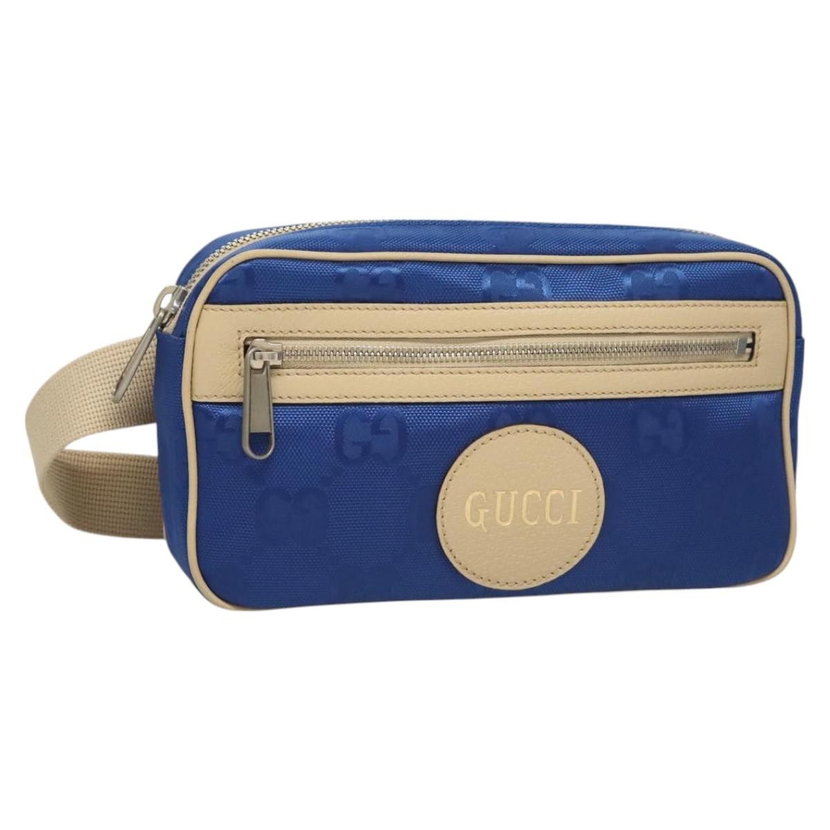 Gucci Off The Grid Belt Gg Econyl Blue Canvas Shoulder Bag Bag (Pre-Owned)