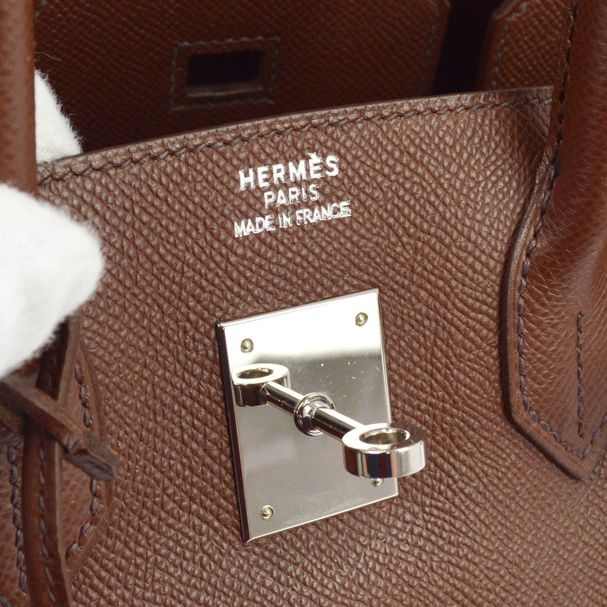 Hermes Birkin Brown Courchevel With Gold Hardware Brown Leather Handbag (Pre-Owned)