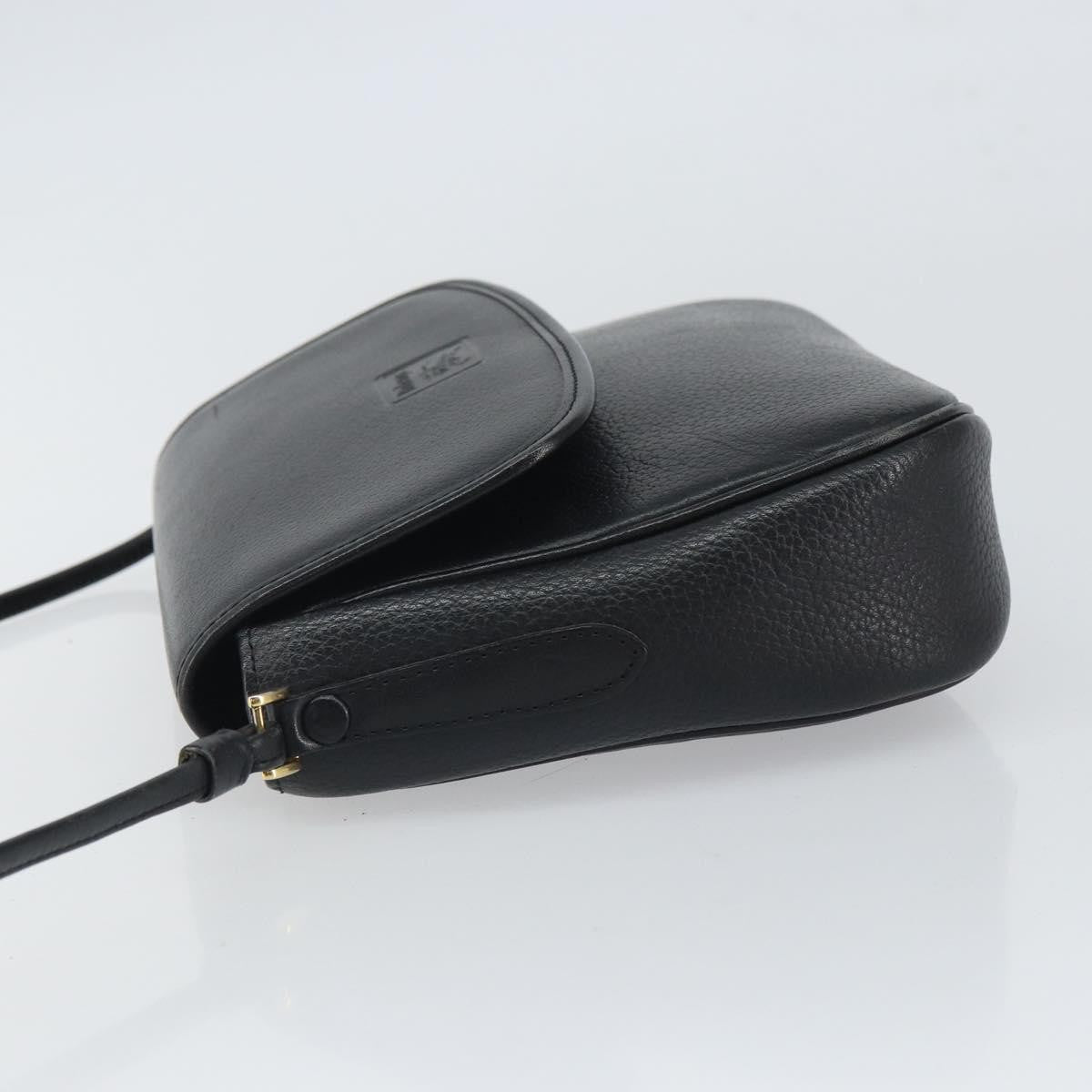 Burberry Vintage Leather Black Leather Shoulder Bag Bag (Pre-Owned)