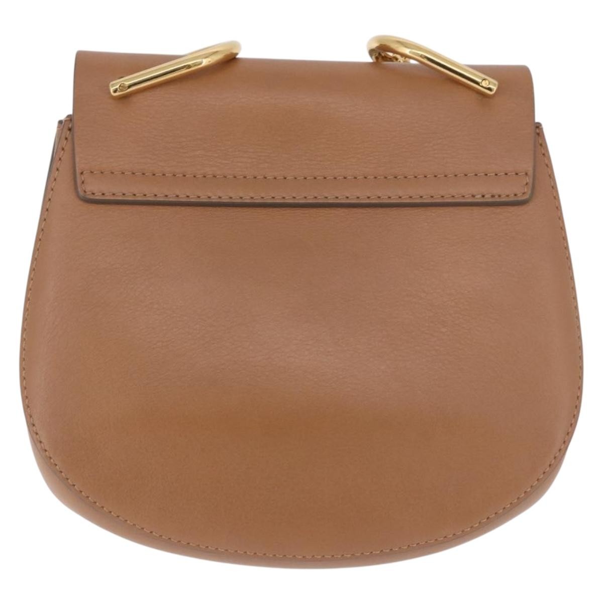 Chloe Drew Shoulder Leather Beige Suede Handbag (Pre-Owned)