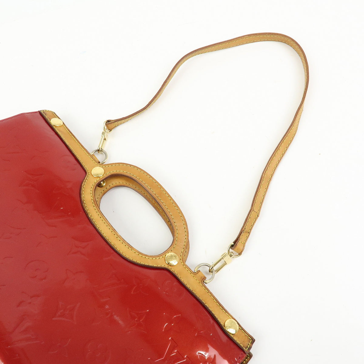 Louis Vuitton Roxbury Drive Monogram Vernis Red Patent_Leather Handbag (Pre-Owned)