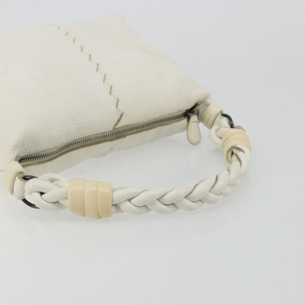 Bottega Veneta Vintage Leather White Leather Handbag (Pre-Owned)