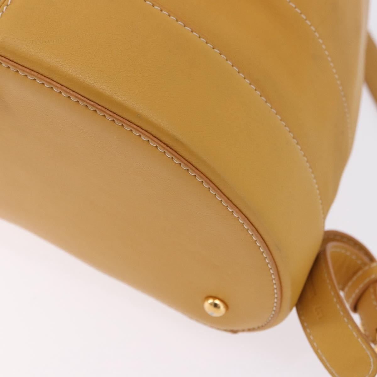 Loewe Anton Leather Yellow Leather Backpack Bag (Pre-Owned)