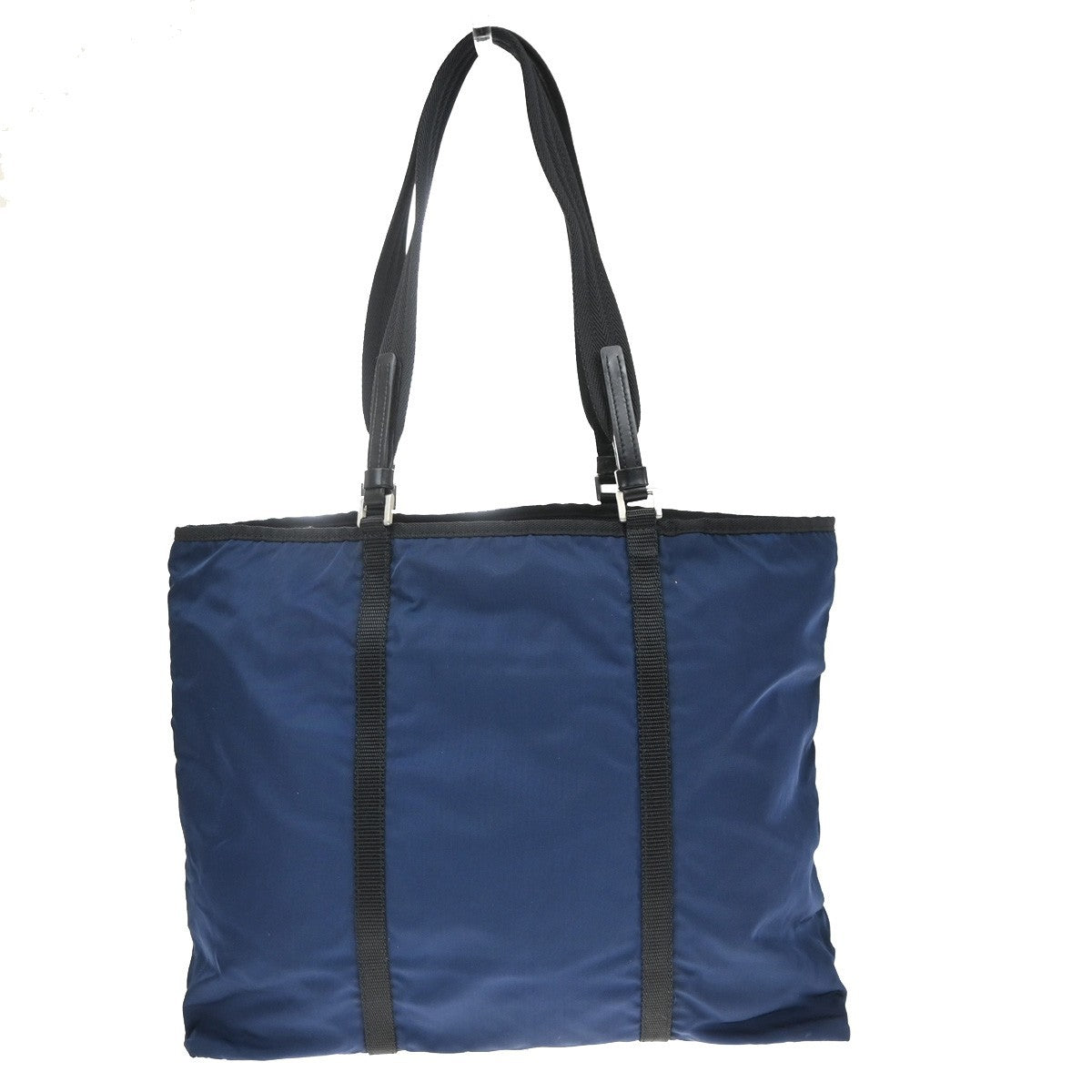 Prada Shoulder Canvas And Leather Blue Nylon Shoulder Bag Bag (Pre-Owned)
