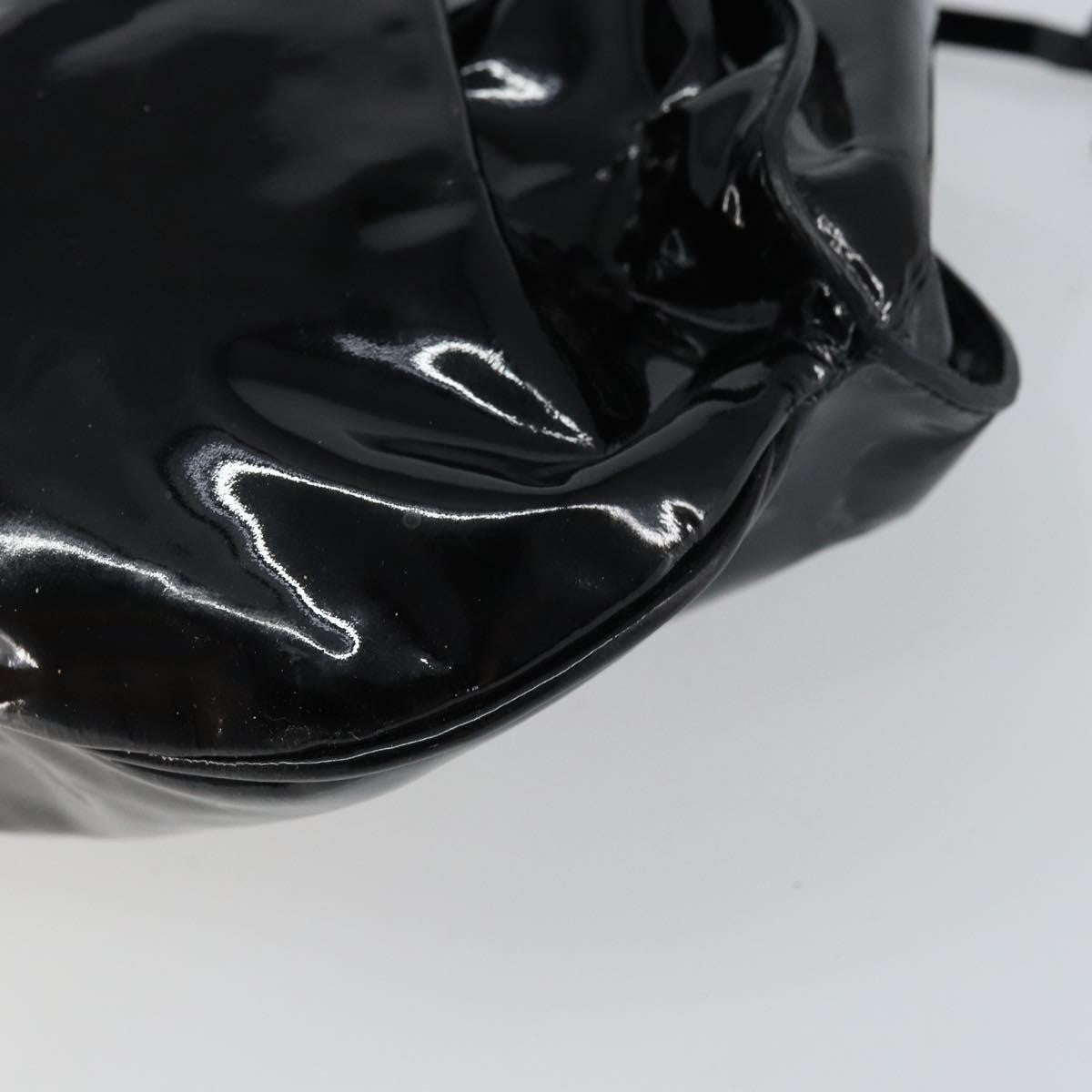 Salvatore Ferragamo Gancini Tote Patent Leather Black Patent_Leather Tote Bag Bag (Pre-Owned)