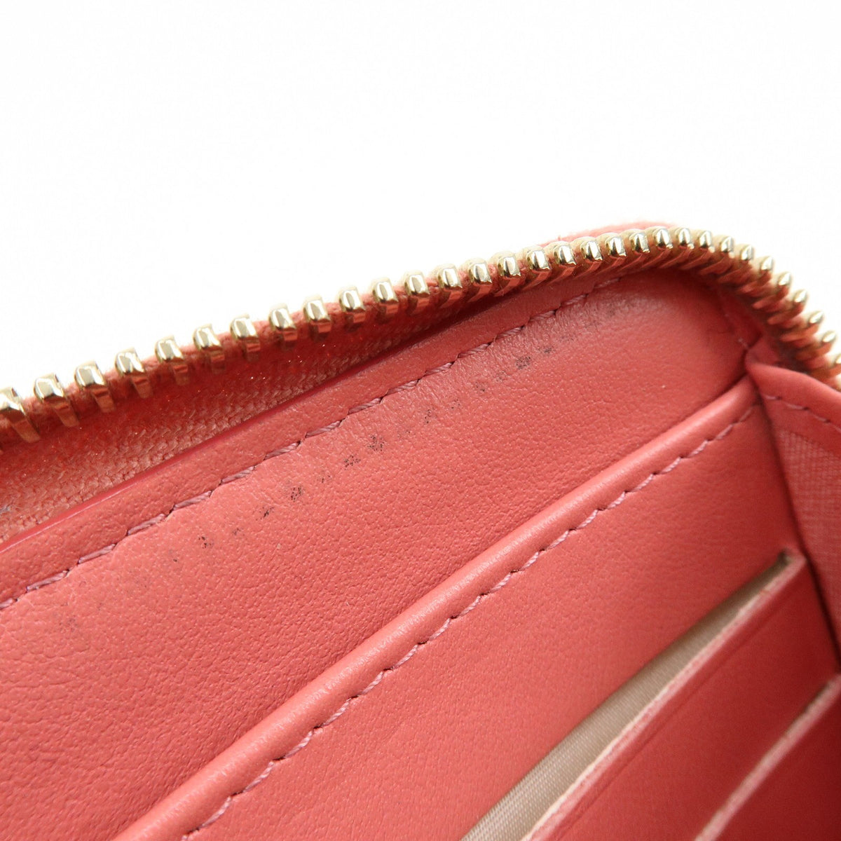 Chanel Zip Around Organizer Quilted Caviar Pink Leather Wallets Accessory (Pre-Owned)
