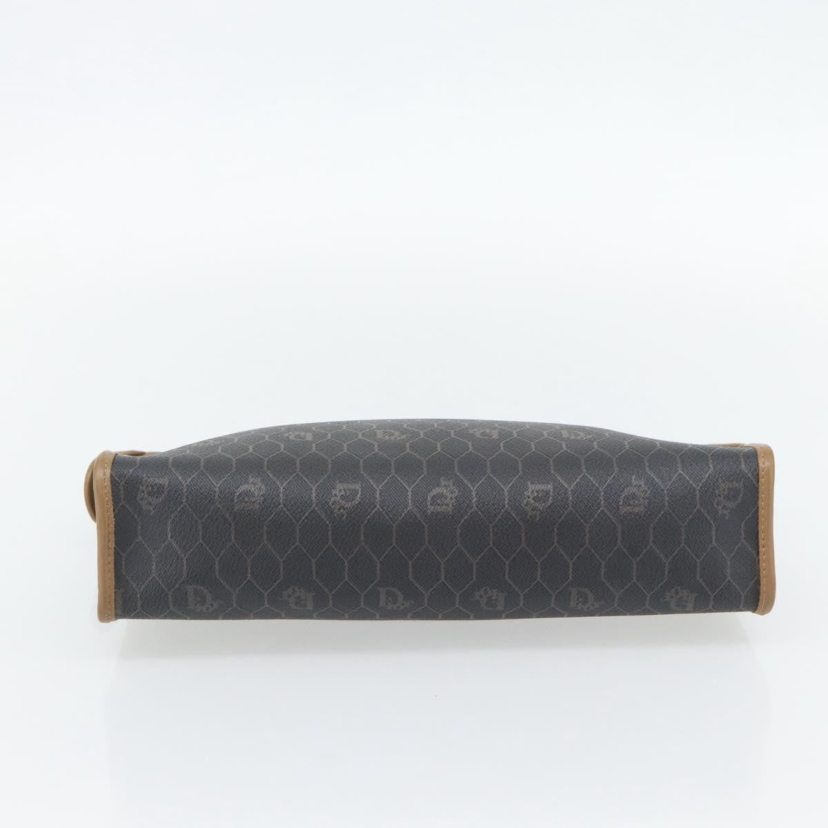 Christian Dior Vintage Honeycomb Clutch Canvas Black Canvas Clutche & Pouche Bag (Pre-Owned)