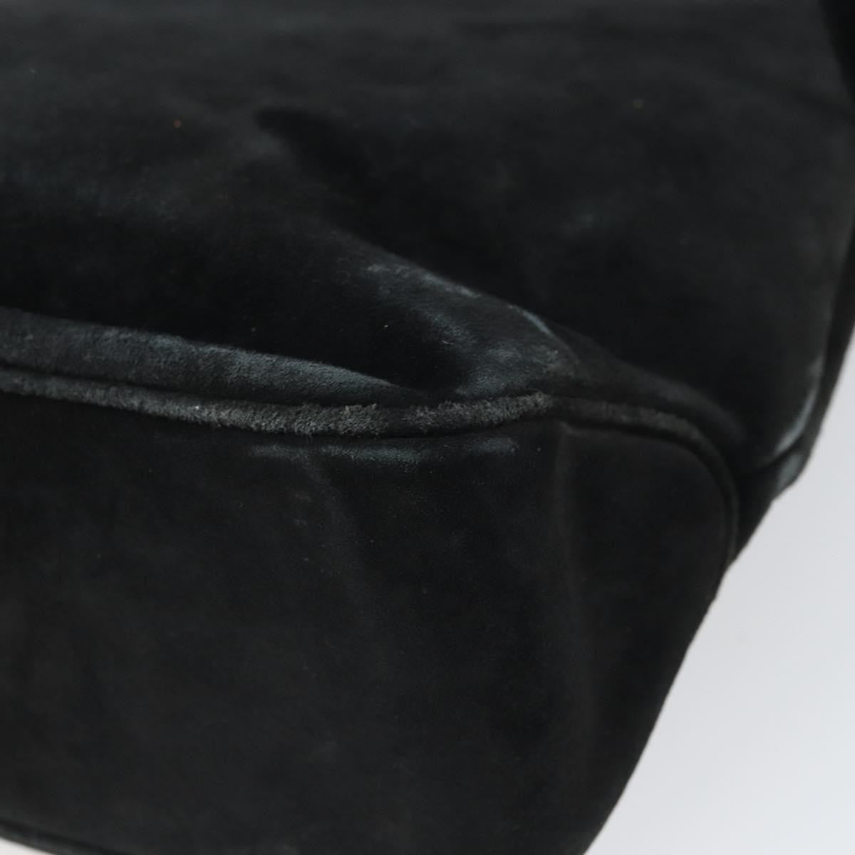 Salvatore Ferragamo Vala Suede Black Suede Shoulder Bag Bag (Pre-Owned)