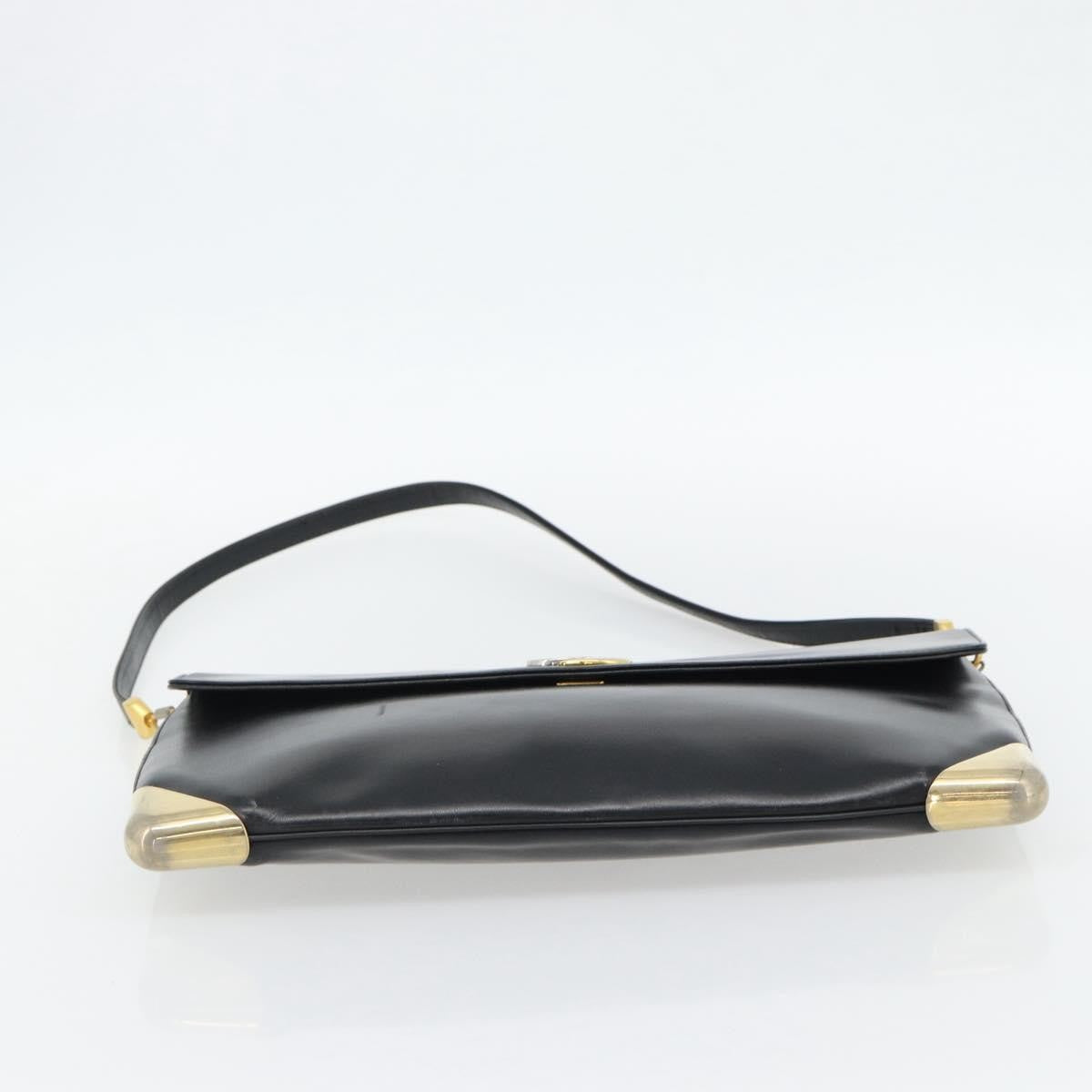 Christian Dior Cd Shoulder Bag Leather Black Leather Shoulder Bag Bag (Pre-Owned)