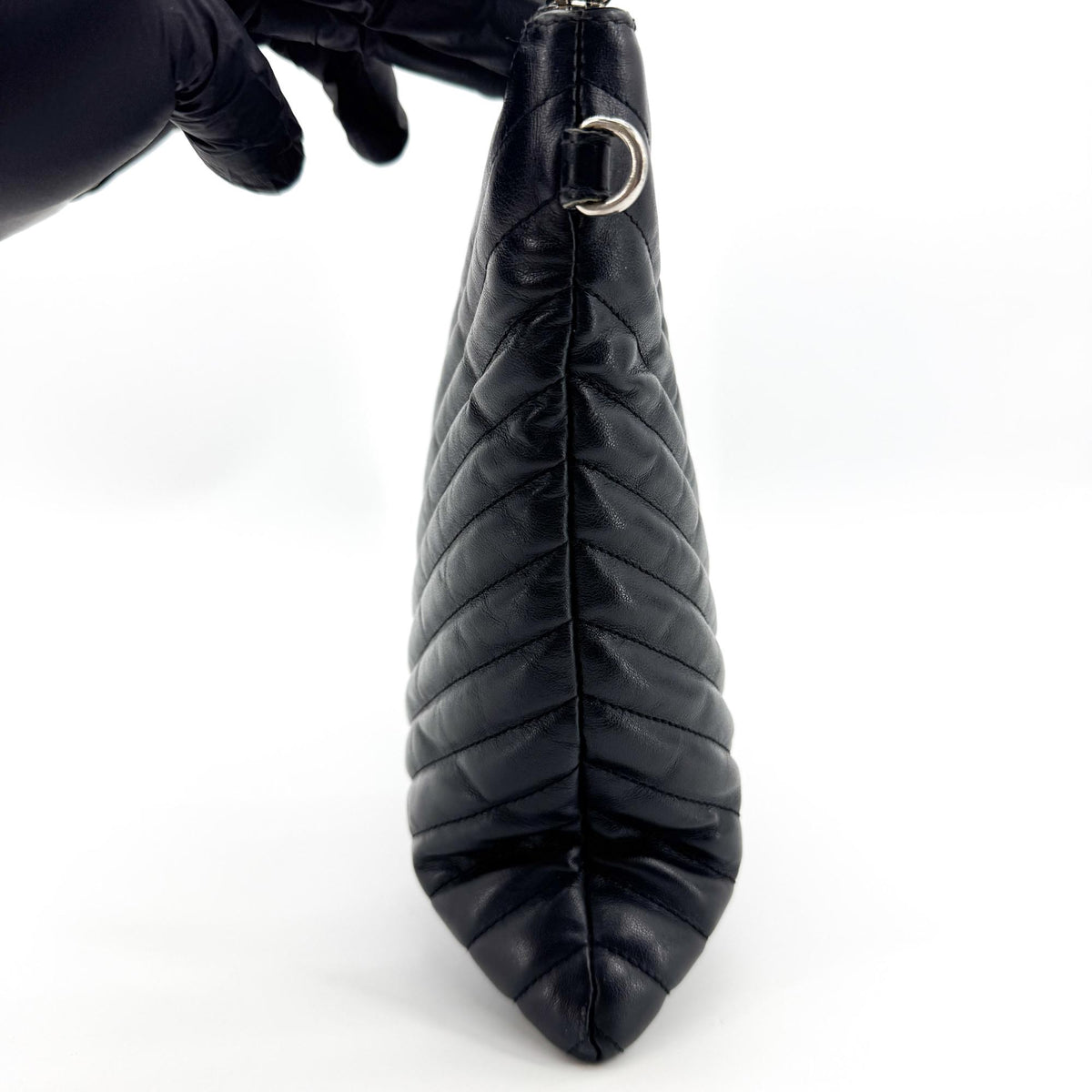 Saint Laurent Classic Monogram Clutch Leather Black Leather Clutche & Pouche Bag (Pre-Owned)