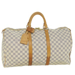Louis Vuitton Keepall 50 Beige Canvas Travel Bag (Pre-Owned)