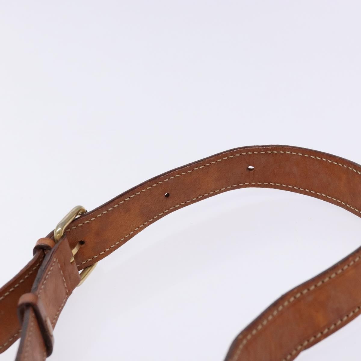 Celine Macadam Shoulder Pvc Leather Brown Canvas Bag (Pre-Owned)