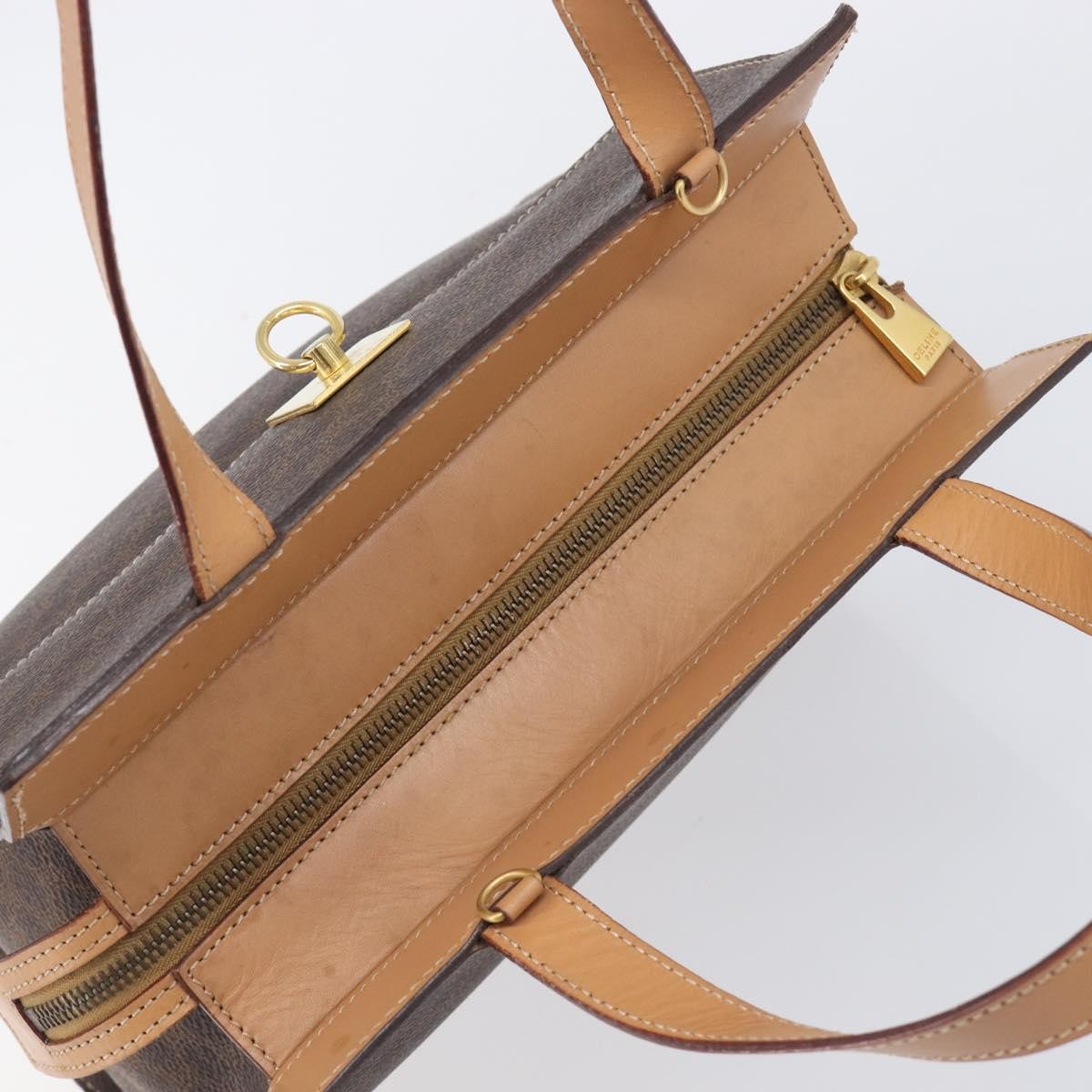 Celine Handbag Canvas Brown Canvas Handbag (Pre-Owned)