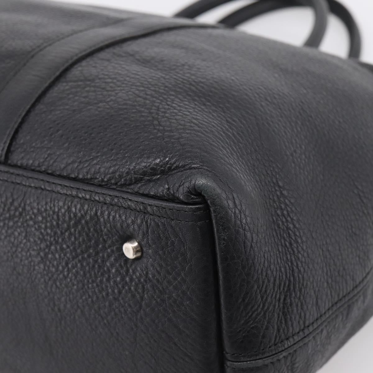 Burberry Black Label Leather Black Leather Tote Bag Bag (Pre-Owned)
