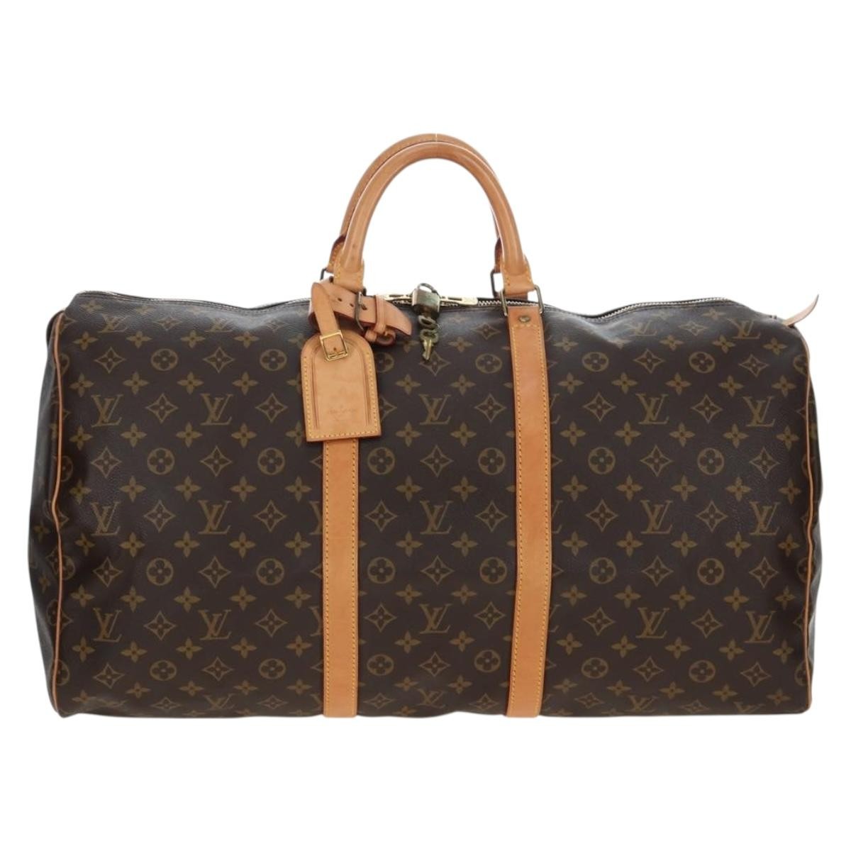 Louis Vuitton Keepall Monogram Canvas Brown Canvas Travel Bag Bag (Pre-Owned)